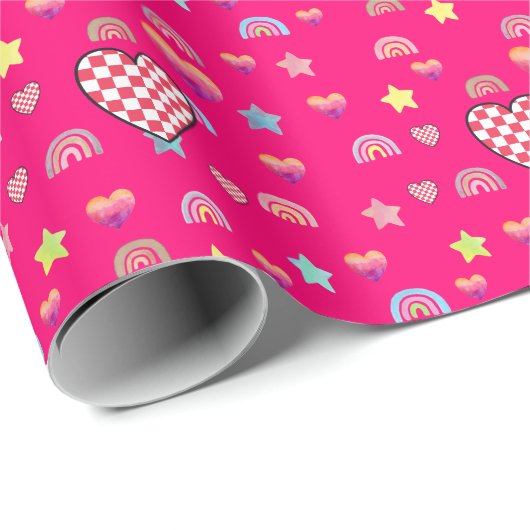 Magic pink candy world cadeaupapier (Rol Hoek)