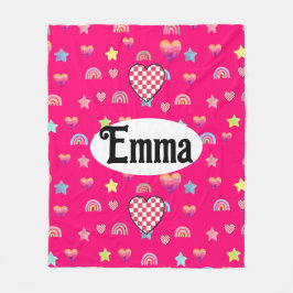 Magic pink candy world fleece deken