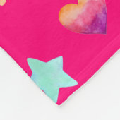 Magic pink candy world fleece deken (Hoek)