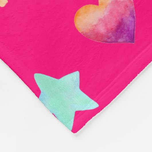Magic pink candy world fleece deken (Hoek)