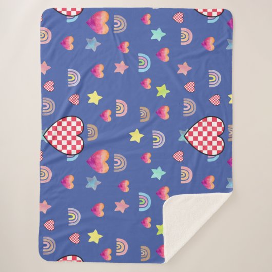 Magic pink candy world sherpa deken (Voorkant)