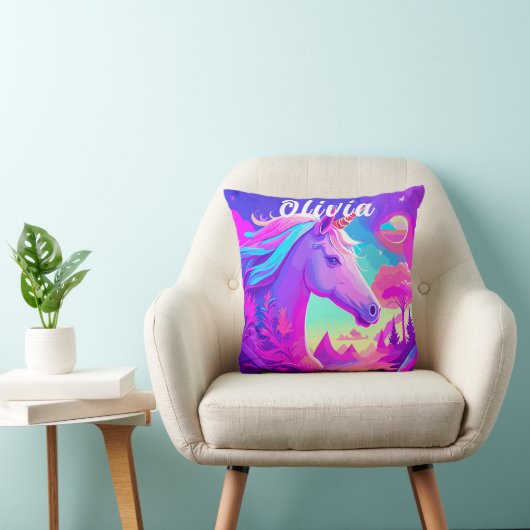 Magic Pink Eenhoorn Sierkussen (Stoel)