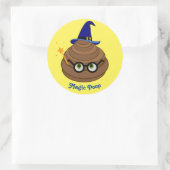 Magic Poop Emoji Ronde Sticker (Tas)