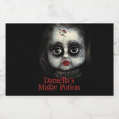Magic Potion Creepy Gothic Doll Halloween Likeurfles Etiket (Enkel label)