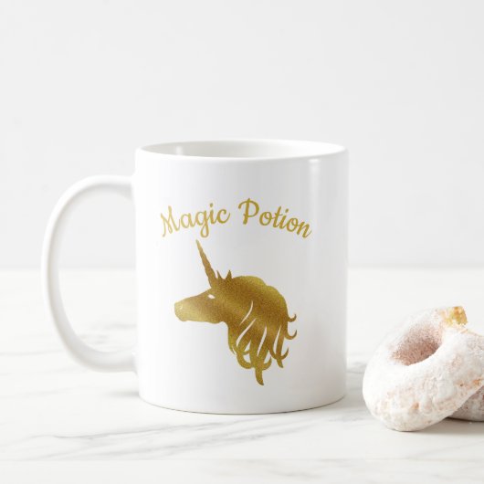 Magic Potion Gold Unicorn Mok (Met donut)