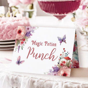 Magic Potion Punch Verjaardags Buffet Label Kaart