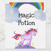 Magic Potion Unicorn Wijn Etiket (Enkel label)