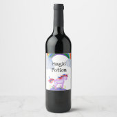 Magic Potion Unicorn Wijn Etiket (Voorkant)