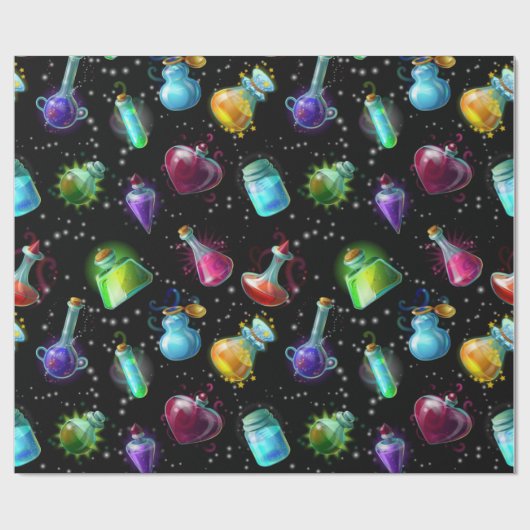 Magic Potions Pattern Cadeaupapier (Vlak)