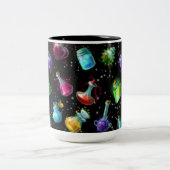 Magic Potions Pattern Tweekleurige Koffiemok (Center)