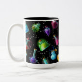 Magic Potions Pattern Tweekleurige Koffiemok (Links)