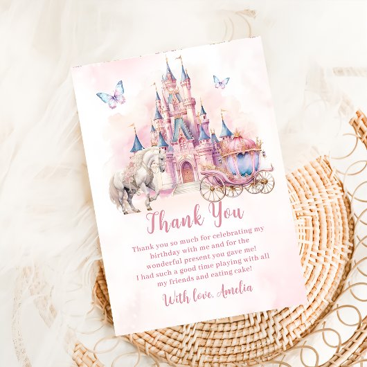 Magic Princess Castle Verjaardag Bedankt Card