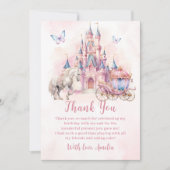 Magic Princess Castle Verjaardag Bedankt Card (Voorkant)