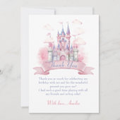 Magic Princess Castle Verjaardag Meisje Bedankkaar Bedankkaart (Voorkant)