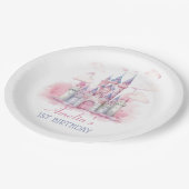 Magic Princess Castle Verjaardagspapier Bord (Gekanteld)