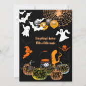 Magic Pumpkins Glow Halloween Ghosts Spooky Soiree Feestdagenkaart (Voorkant)