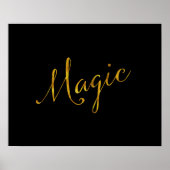 Magic Quote Faux Gold Foil Quottes Humor spaarzaam Poster (Voorkant)