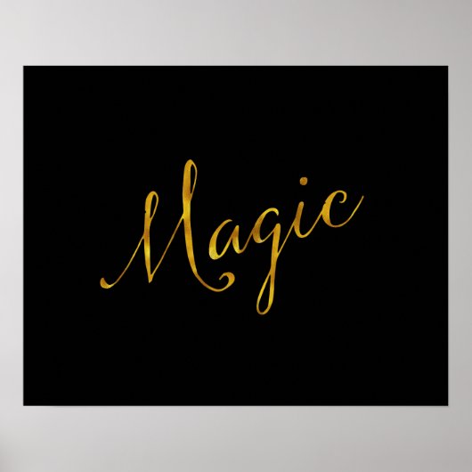 Magic Quote Faux Gold Foil Quottes Humor spaarzaam Poster (Voorkant)