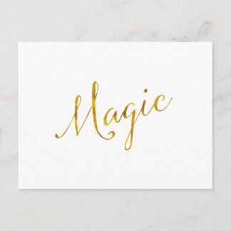 Magic Quote Faux Gold Foil Quottes Humor Sparkly Briefkaart