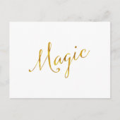 Magic Quote Faux Gold Foil Quottes Humor Sparkly Briefkaart (Voorkant)