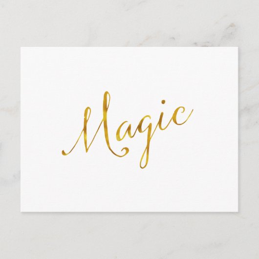Magic Quote Faux Gold Foil Quottes Humor Sparkly Briefkaart (Voorkant)