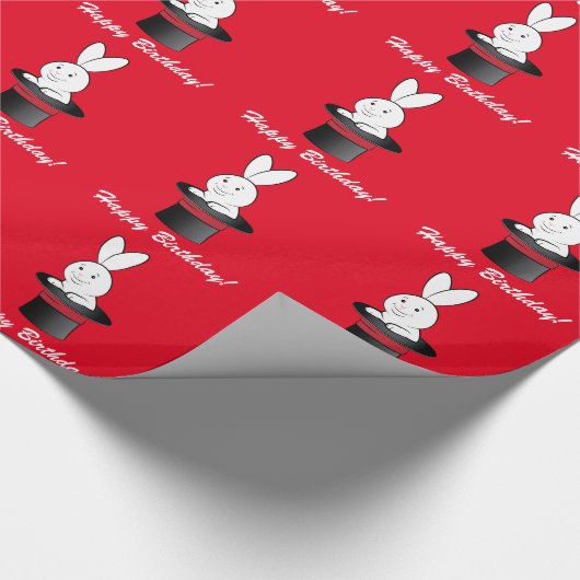 Magic Rabbit in a Pet Happy Birthday Cadeaupapier (Hoek)