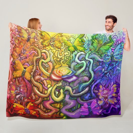 Magic Rainbow Fleece Blanket Deken (In situ)