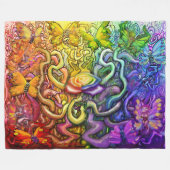 Magic Rainbow Fleece Blanket Deken (Voorkant (Horizontaal))