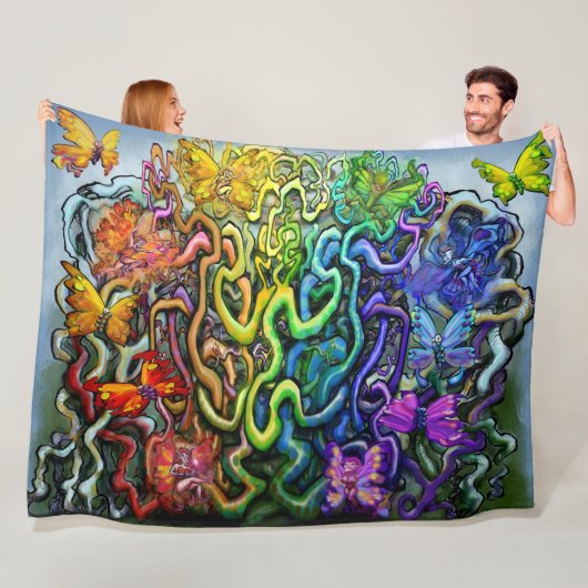 Magic Rainbow Fleece Blanket Deken (In situ)