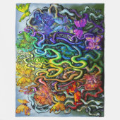Magic Rainbow Fleece Blanket Deken (Voorkant)