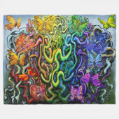 Magic Rainbow Fleece Blanket Deken (Voorkant (Horizontaal))