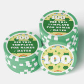 Magic Rainbow Lucky Shamrock Pot of Gold Verjaarda Poker Chips (Opstapeling)