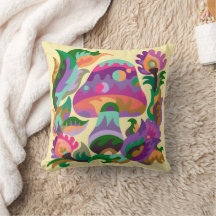 Magic Rainbow Mushroom Sierkussen