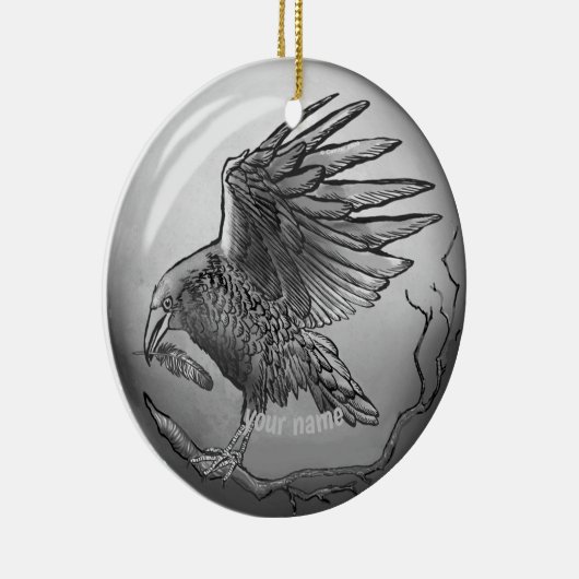 Magic Raven Keramisch Ornament (Rechts)