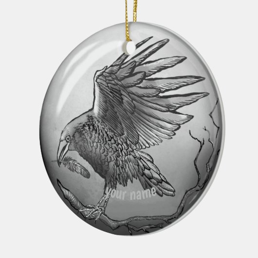 Magic Raven Keramisch Ornament (Links)