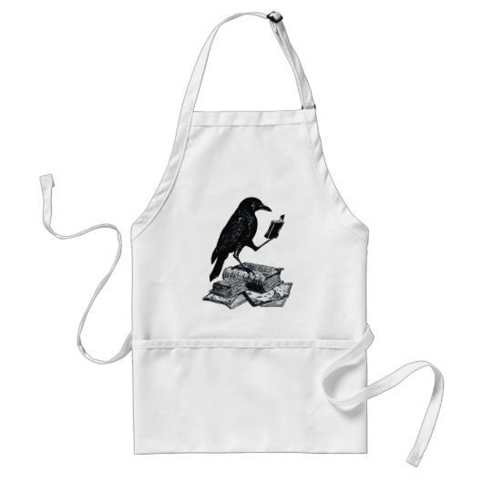 Magic Raven met Academische Boeken Standaard Schort (Voorkant)