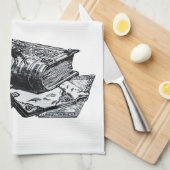 Magic Raven met Academische Boeken Theedoek (Quarter Fold)