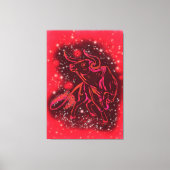 Magic Red Bull Running Canvas Print - Schilderen (Voorkant)