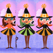 Magic Red Hair Witch Lavender & Pink DIY Blank Kaart