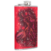 Magic Red Neon Bull onderweg - verbluffende Sterre Heupfles (Rechts)