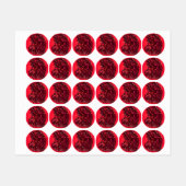 Magic Red Neon Bull onderweg - verbluffende Sterre Labels (Vel)