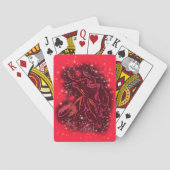 Magic Red Neon Bull onderweg - verbluffende Sterre Pokerkaarten (Achterkant)