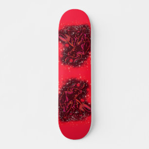 Magic Red Neon Bulls met een verbluffende Sterrenn Persoonlijk Skateboard