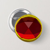 MAGIC RED RUBY GEMSTONE RONDE BUTTON 5,7 CM (Voorkant /achterkant)