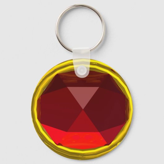 MAGIC RED RUBY GEMSTONE SLEUTELHANGER (Voorkant)