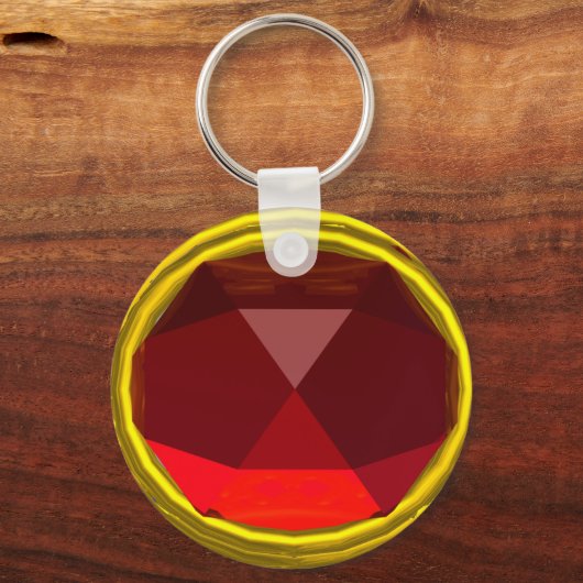 MAGIC RED RUBY GEMSTONE SLEUTELHANGER (Voorkant)