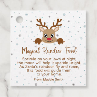 Magic Reindeer Food Gepersonaliseerde Gift Label