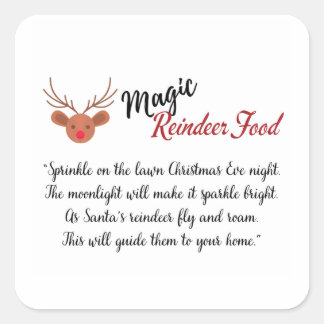 Magic Reindeer Food Label Sticker