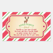 Magic Reindeer Food Sticker - Rechthoek (Voorkant)