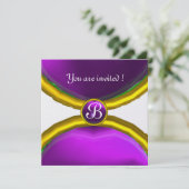MAGIC RINGS, MONOGRAM paars ijs Kaart (Staand voorkant)
